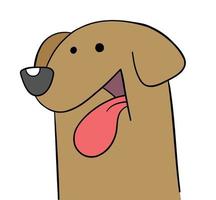 cartoon gelukkige hond met tong uitsteekt, vectorillustratie vector