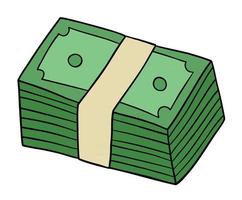 cartoon bos geld, vectorillustratie vector