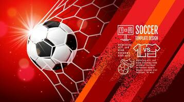 voetbal sjabloon ontwerp , Amerikaans voetbal banier, sport lay-out ontwerp, rood thema, vector