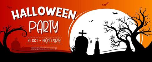 halloween partij uitnodigingen of groet kaarten achtergrond. halloween illustratie sjabloon voor banier, poster, folder, uitverkoop, en allemaal ontwerp. vector