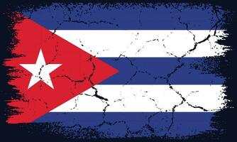 vrij vector vlak ontwerp grunge Cuba vlag achtergrond