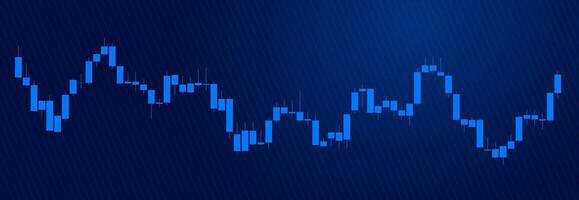 handel van voorraad tabel blauw technologie achtergrond sjabloon. handel tabel van forex, cryptogeld, voorraad markt en binair optie met kaarsen en indicatoren. uitwisseling kopen verkopen in financieel markt. vector