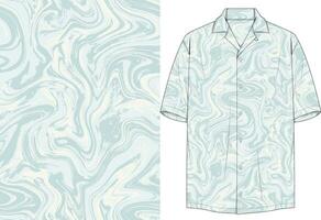 waterverf patroon en overhemd mockup vector
