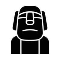 moai vector glyph icoon voor persoonlijk en reclame gebruiken.