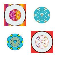 uniek poker chips vector icoon