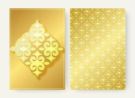 luxe gouden ornamentpatroon wenskaart vector
