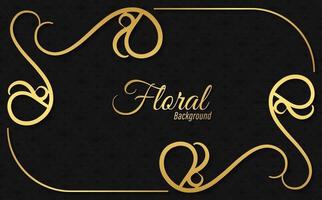 bloemen achtergrond gouden bannerontwerp vector