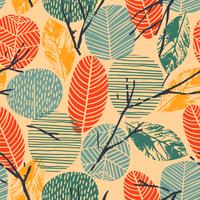 Abstract de herfst naadloos patroon met bomen. Vectorachtergrond voor diverse oppervlakte. vector
