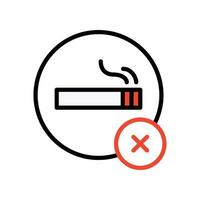 stoppen roken gedurende Ramadan. hou op roken voor Ramadan vastend verboden teken. wereld Nee tabak dag. zeggen Nee naar sigaret. Nee roken, Ramadan pictogram.vector illustratie. ontwerp Aan wit achtergrond. eps10 vector