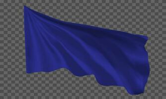 realistisch blauw vlag vliegend Aan grijs geruit achtergrond vector