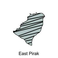 kaart van oosten- pirak stad illustratie ontwerp sjabloon, geschikt voor uw bedrijf vector