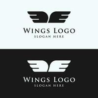 uniek en creatief vleugel element logo sjabloon ontwerp. logo voor bedrijf, vrijheid en symbolen. vector