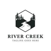 rivier logo vector illustratie ontwerp pictogrammalplaatje