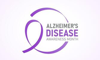 de ziekte van Alzheimer ziekte bewustzijn maand is opgemerkt elke jaar in november. vector sjabloon voor banier, groet kaart, poster met achtergrond. vector illustratie.