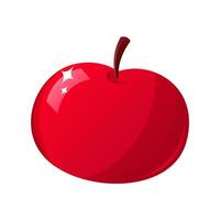rood appel Aan een wit achtergrond. spel icoon. vector