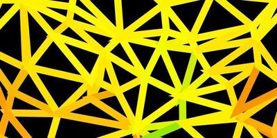 donkergroene, gele vector abstracte driehoeksachtergrond.
