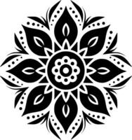 mandala, minimalistische en gemakkelijk silhouet - vector illustratie