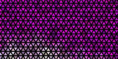 lichtpaarse, roze vector achtergrond met lijnen, driehoeken.