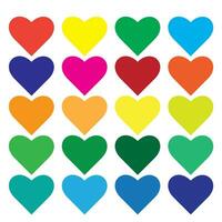 verzameling van hart illustraties, liefde symbool icon set, liefde symbool vector. vector