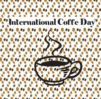 nationaal koffie dag vector illustratie. gelukkig nationaal koffie dag ontwerp