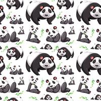 Panda beer naadloze achtergrond vector