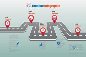 zakelijke routekaart tijdlijn infographic sjabloon vectorillustratie vector