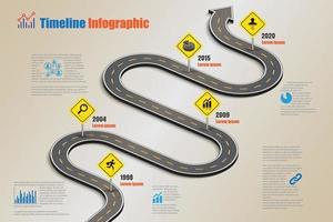 zakelijke routekaart tijdlijn infographic sjabloon vectorillustratie vector