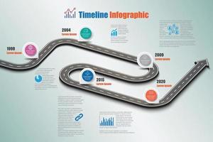 zakelijke routekaart tijdlijn infographic sjabloon vectorillustratie vector