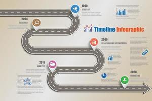 zakelijke routekaart tijdlijn infographic sjabloon vectorillustratie vector