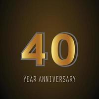 40 jaar jubileum logo vector