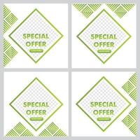 speciale aanbieding promotie post ontwerp. postsjabloon voor sociale media. vector