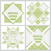 speciale aanbieding promotie post ontwerp. postsjabloon voor sociale media. vector