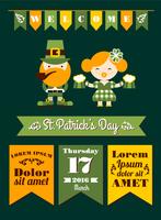 Saint Patrick&#39;s Day. Platte vectorillustratie vector