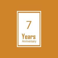 7 jaar verjaardag viering vector sjabloon ontwerp illustratie