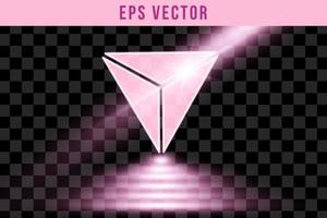 set 3D-vorm paarse vormen roze glans eps vector