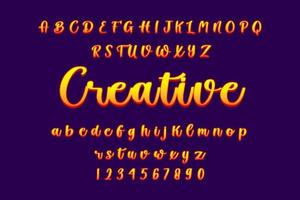 creatief alfabet lettertype a tot z vector