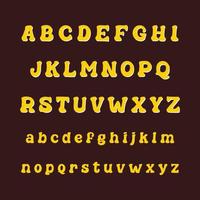 modern groovy alfabet lettertype a tot z vector