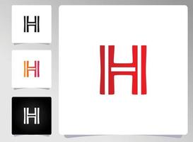 h brief logo abstract ontwerp vector