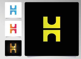 h brief logo abstract ontwerp vector