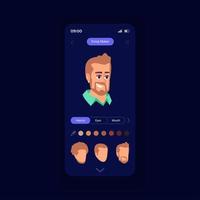 emoji maker smartphone interface vector sjabloon