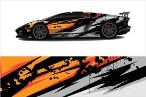 auto wrap grafische race abstracte achtergrond voor wrap en vinyl sticker vector