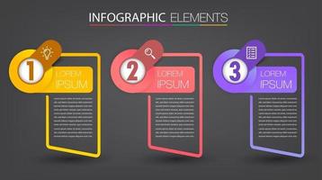 moderne tekstvaksjabloon, banner infographics vector