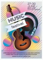 muziek nacht feest muziekfestival poster vector