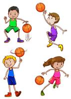 Basketbal spelers vector