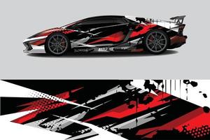 sport auto sticker wrap ontwerp vector