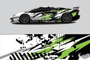 auto wrap grafische race abstracte achtergrond voor wrap en vinyl sticker vector