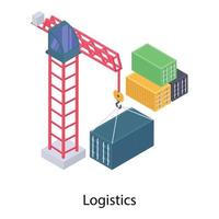 logistiek torenkraan vector