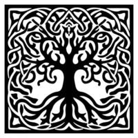 boom in keltisch knoop stijl vector