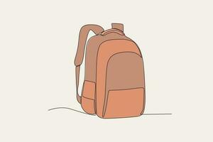 kleur illustratie van een schooltas vector