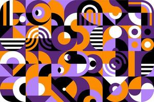 abstract halloween bauhaus meetkundig patroon vector